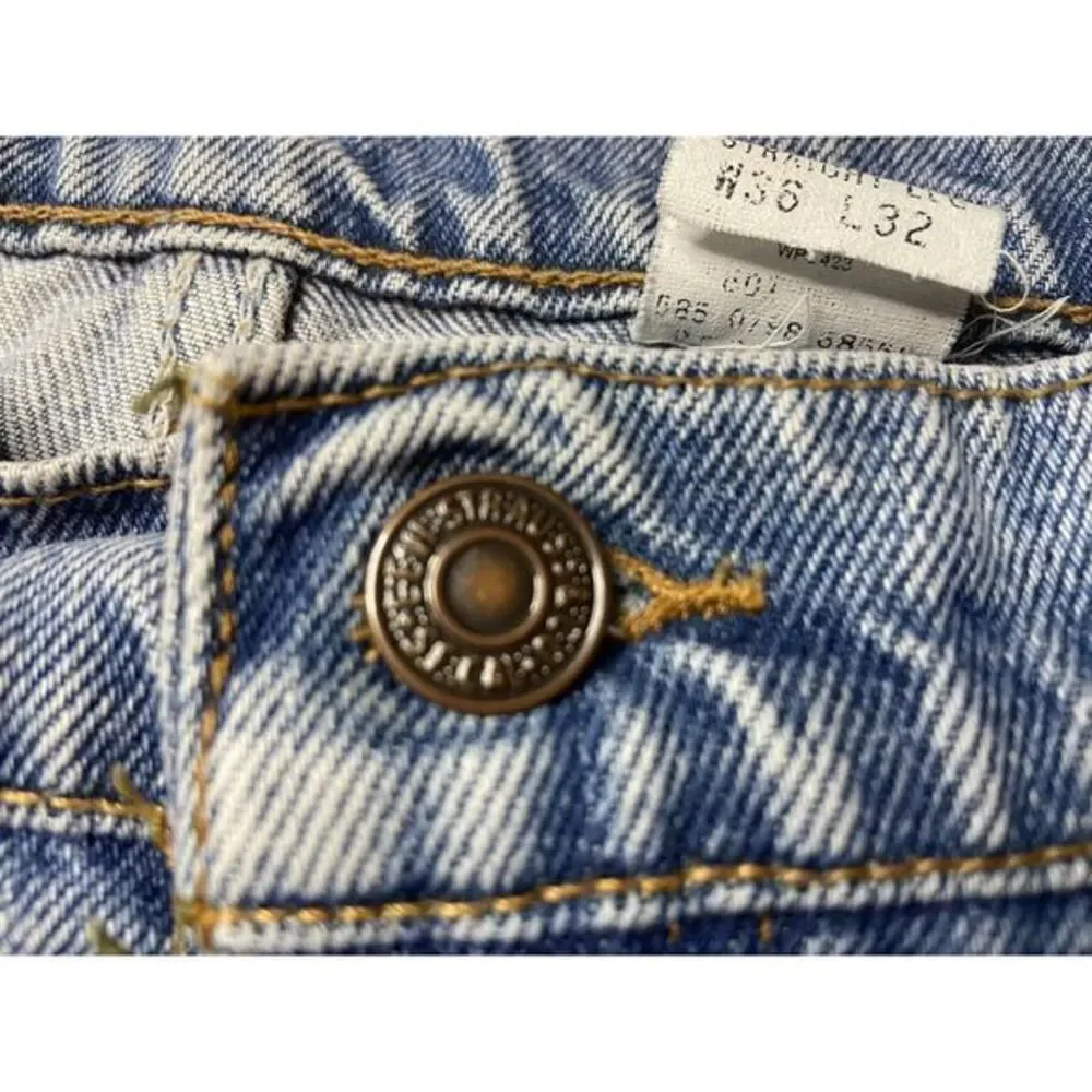 Vintage Levis 505 Mens Blue Jeans 38x32 Denim USA 1998 100% Cotton‎ Red Tab Y2k